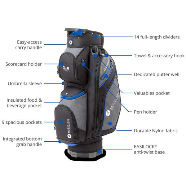 Motocaddy Club Series Cart Bag - Black Lime Online now