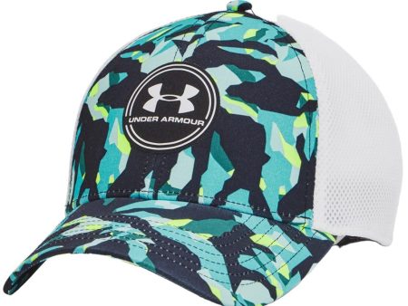 Under Armour Iso-chill Driver Mesh Cap - Black White Green Online now