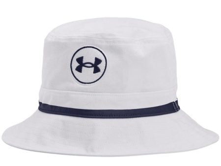 Under Armour Driver Golf Bucket Hat - White Midnight Navy Online Hot Sale