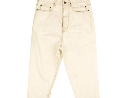 NWT DRKSHDW BY RICK OWENS White Collapse Cut Denim Pants Size 30 40 $598 Supply