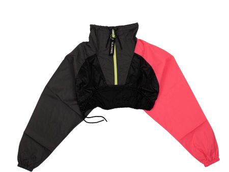 74BGG-MB-1105 XS CWEB005S19A181918801 Marcelo Burlon Visiones Crop Windbreaker Pink Black Online Hot Sale