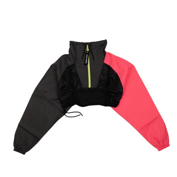 74BGG-MB-1105 XS CWEB005S19A181918801 Marcelo Burlon Visiones Crop Windbreaker Pink Black Online Hot Sale