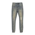 NWT PURPLE BRAND Indigo Mid Rise Destroy Paint Jeans Size 38 48 $250 Sale